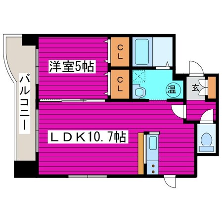 当別駅 徒歩7分 6階の物件間取画像